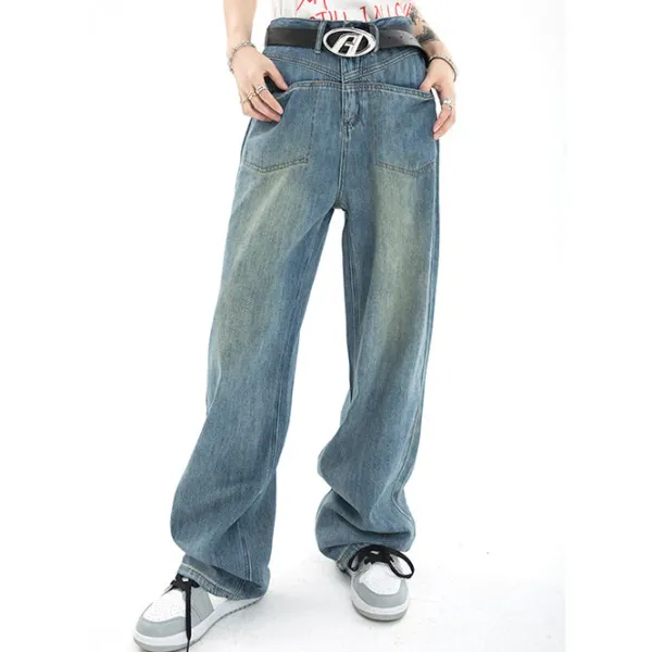 Jeans*Boogzel Clothing Nonconformist Wide Jeans Blue