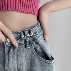 Other*Boogzel Clothing No-Sew Jean Buttons Silver