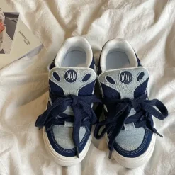 Classics|Aesthetic Sneakers*Boogzel Clothing Nostalgic Games Denim Sneakers Blue
