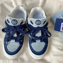 Classics|Aesthetic Sneakers*Boogzel Clothing Nostalgic Games Denim Sneakers Blue