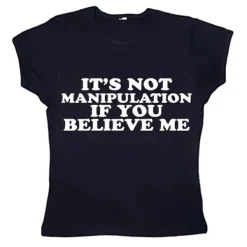 Y2K Tops|Aesthetic T-Shirts & Graphic Tees*Boogzel Clothing Not Manipuation Baby Tee