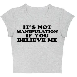 Y2K Tops|Aesthetic T-Shirts & Graphic Tees*Boogzel Clothing Not Manipuation Baby Tee