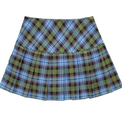 Skirts*Boogzel Clothing Not Your Babydoll Pleated Skirt Green/blue