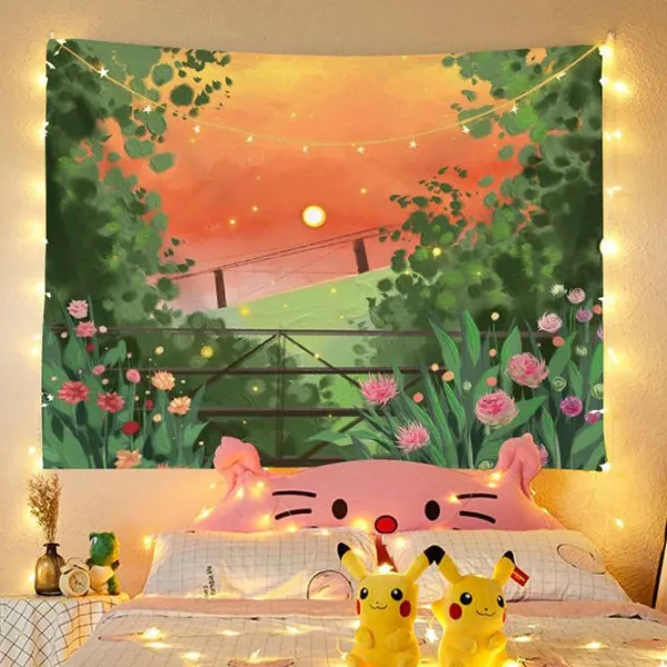 Posters / Tapestry|Lights & Lamps*Boogzel Clothing Oil Painting Tapestry & LED Lights Set