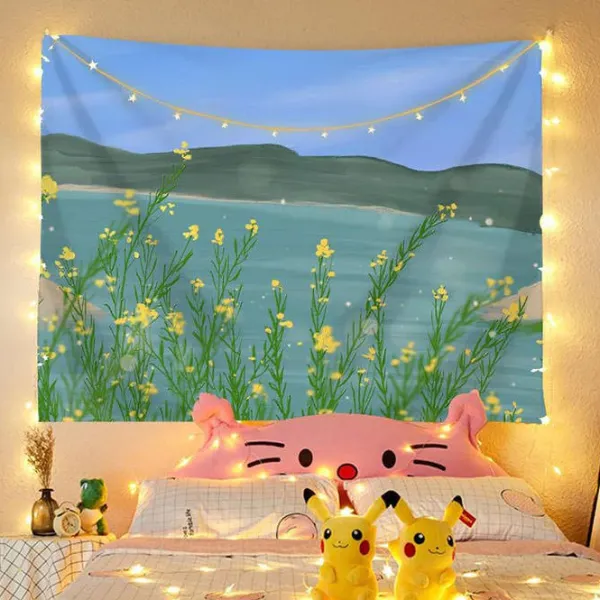 Posters / Tapestry|Lights & Lamps*Boogzel Clothing Oil Painting Tapestry & LED Lights Set