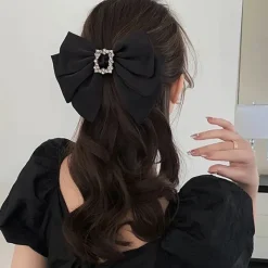 Hair Accessories*Boogzel Clothing Old Money Aesthetic Hair Bow Black