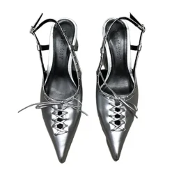 Mad*Boogzel Clothing Old Money Aesthetic Lace Up Mules