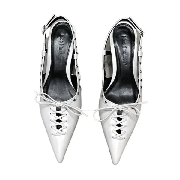 Mad*Boogzel Clothing Old Money Aesthetic Lace Up Mules