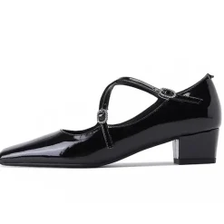 Classics|Sandals / Mary Janes*Boogzel Clothing Old Money Cross Strap Mary Janes Black