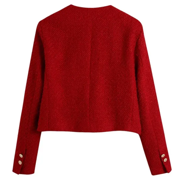 Coats & Jackets*Boogzel Clothing Old Money Style Tweed Jacket Red