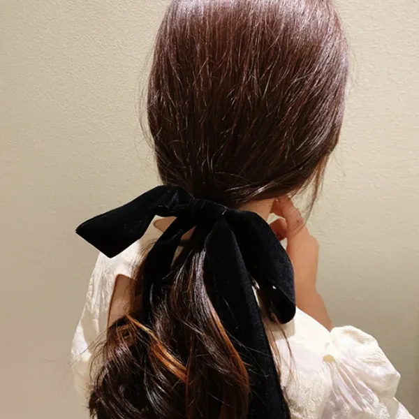 Hair Accessories*Boogzel Clothing Old Money Velvet Hair Bow Black