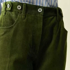Pants & Trousers*Boogzel Clothing Olive Wide-Leg Cord Trousers Green