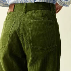 Pants & Trousers*Boogzel Clothing Olive Wide-Leg Cord Trousers Green