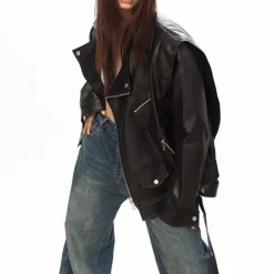 Coats & Jackets*Boogzel Clothing One Way Ticket Moto Jacket Black