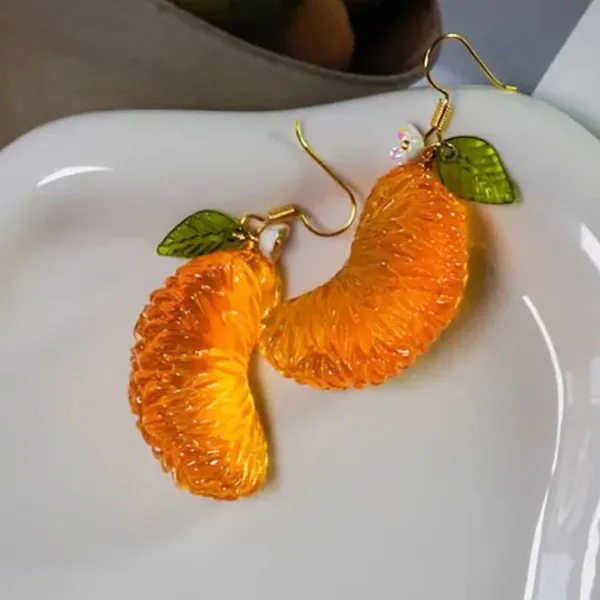 Earrings*Boogzel Clothing Slice Earrings Orange