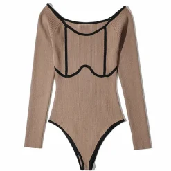Long Sleeve Tops*Boogzel Clothing Outta Town Underbust Bodysuit