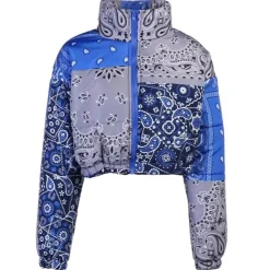 Coats & Jackets*Boogzel Clothing Paisley Patchwork Puffer Jacket