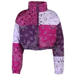 Coats & Jackets*Boogzel Clothing Paisley Patchwork Puffer Jacket