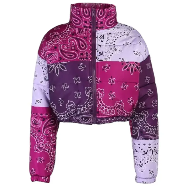 Coats & Jackets*Boogzel Clothing Paisley Patchwork Puffer Jacket