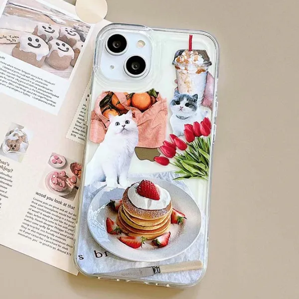 Iphone Cases*Boogzel Clothing Pancakes & Cat iPhone Case