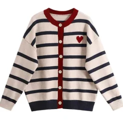 Striped Sweaters|Knit Cardigans*Boogzel Clothing Paris Striped Cardigan