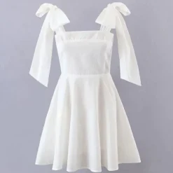 Dresses & Rompers*Boogzel Clothing Parisian Aesthetic Bow Tie Dress White