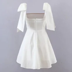 Dresses & Rompers*Boogzel Clothing Parisian Aesthetic Bow Tie Dress White