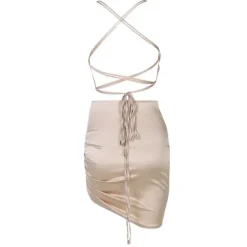 Dresses & Rompers*Boogzel Clothing Parisian Lace Up Satin Dress