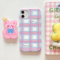 Iphone Cases*Boogzel Clothing Pastel Bear Plaid iPhone Case