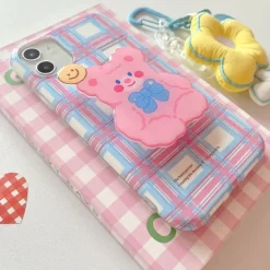 Iphone Cases*Boogzel Clothing Pastel Bear Plaid iPhone Case