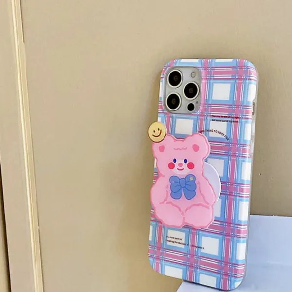 Iphone Cases*Boogzel Clothing Pastel Bear Plaid iPhone Case