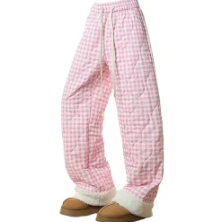 Pants & Trousers*Boogzel Clothing Pastel Checkered Puffer Pants