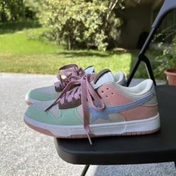 Classics|Aesthetic Sneakers*Boogzel Clothing Color Block Star Sneakers Pastel