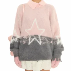 Sweaters*Boogzel Clothing Pastel Knit Sweater with Star Design