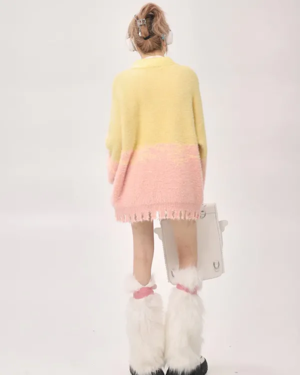 Sweaters*Boogzel Clothing Pastel Knit Sweater with Star Design