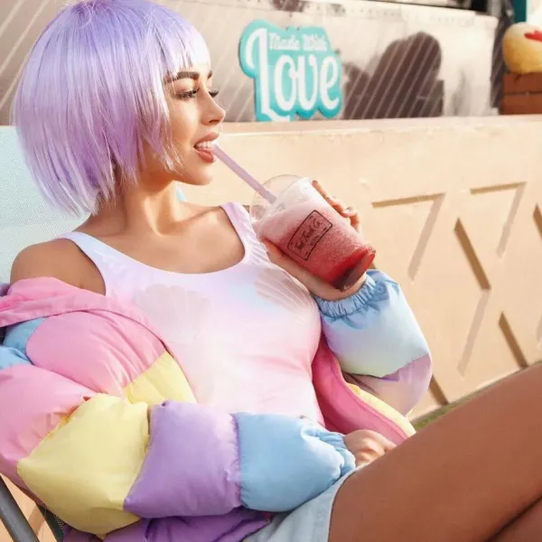 Coats & Jackets*Boogzel Clothing Pastel Padded Jacket Multicolor