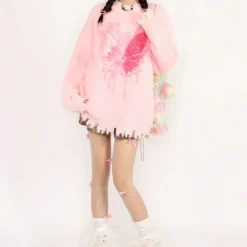 Sweaters*Boogzel Clothing Pastel Butterfly Sweater Pink