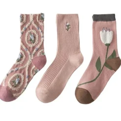 Socks*Boogzel Clothing Pastel Pink Floral Socks
