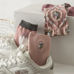 Socks*Boogzel Clothing Pastel Pink Floral Socks
