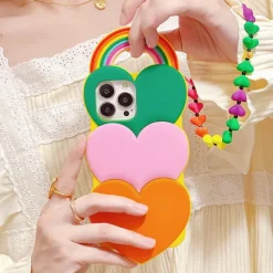 Iphone Cases*Boogzel Clothing Pastel Heart iPhone Case Rainbow