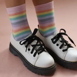 Socks*Boogzel Clothing Pastel Rainbow Socks Multi