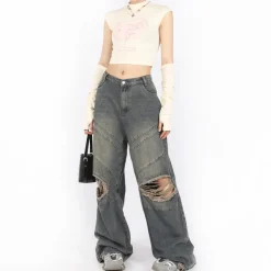 Y2K Tops|Crop Tops*Boogzel Clothing Pastel Soft Girl Tee with Arm Warmers
