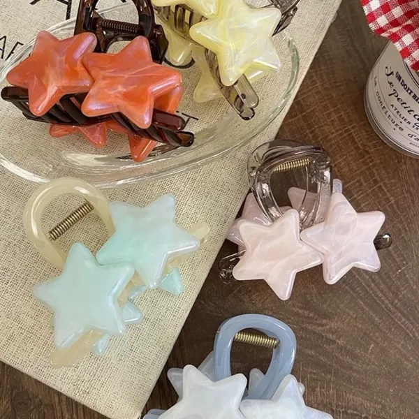 Hair Accessories*Boogzel Clothing Pastel Star Double Hair Claw