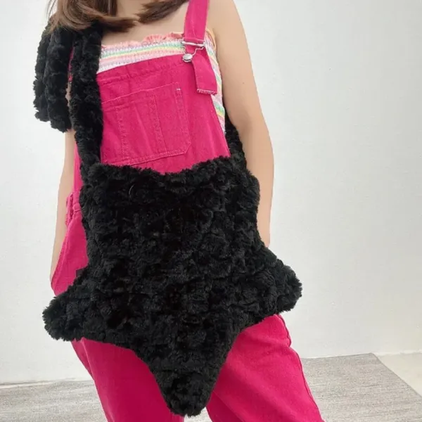 Bags & Purses*Boogzel Clothing Pastel Star-Shaped Fuzzy Bag