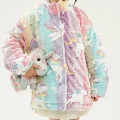Coats & Jackets|Sweatshirts*Boogzel Clothing Pastel Unicorn Zip-Up Jacket Multi