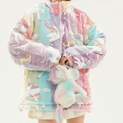 Coats & Jackets|Sweatshirts*Boogzel Clothing Pastel Unicorn Zip-Up Jacket Multi
