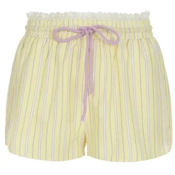 Shorts*Boogzel Clothing Pastel Yellow & Pink Pinstripe Shorts Yellow/pink