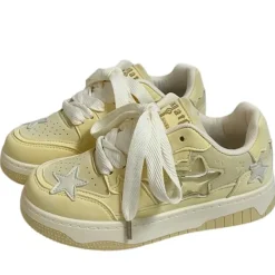 Aesthetic Sneakers*Boogzel Clothing Pastel Star Aesthetic Sneakers Yellow