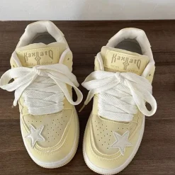 Aesthetic Sneakers*Boogzel Clothing Pastel Star Aesthetic Sneakers Yellow