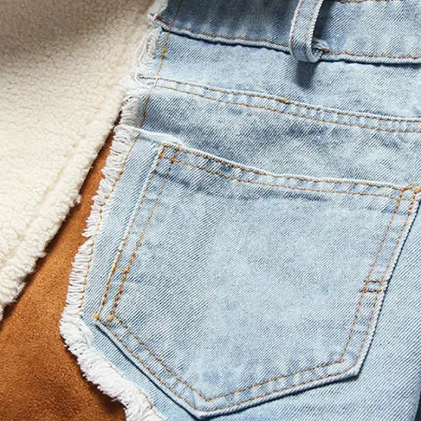 Coats & Jackets*Boogzel Clothing Patchwork Denim Cropped Jacket Blue